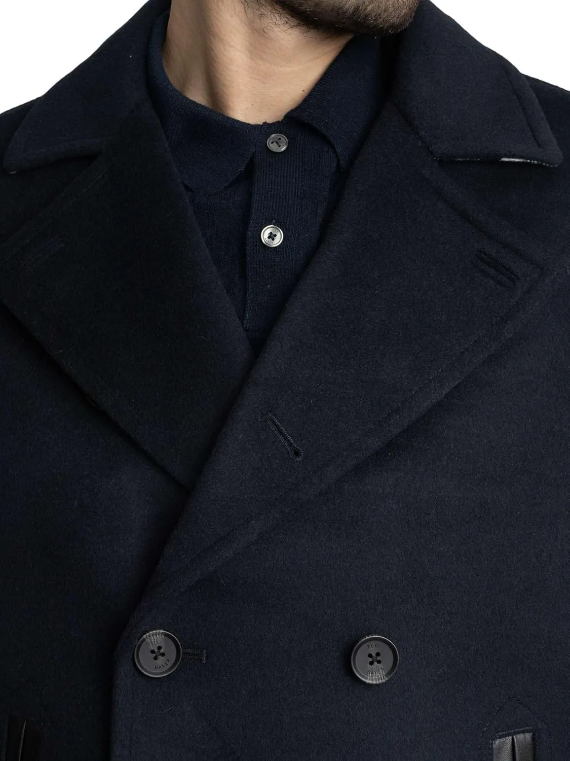 Ted Baker Men's Aldovie Peacoat Jacket, Navy