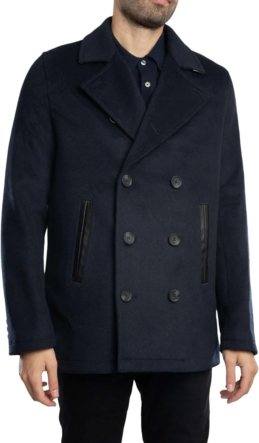 Ted Baker Men's Aldovie Peacoat Jacket, Navy