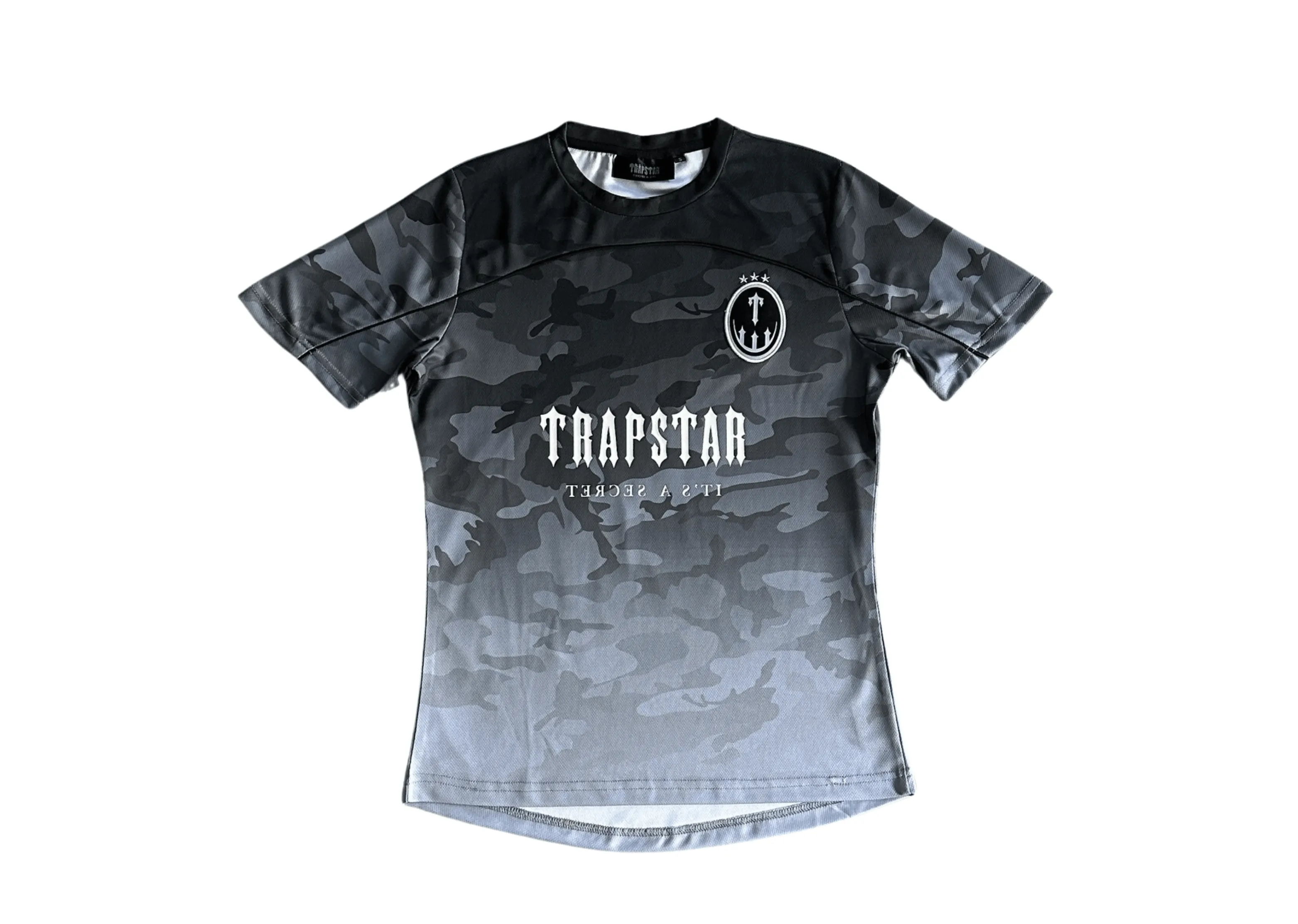 TRAPSTAR - FOOTBALL BLACK/GREY CAMO T-SHIRT