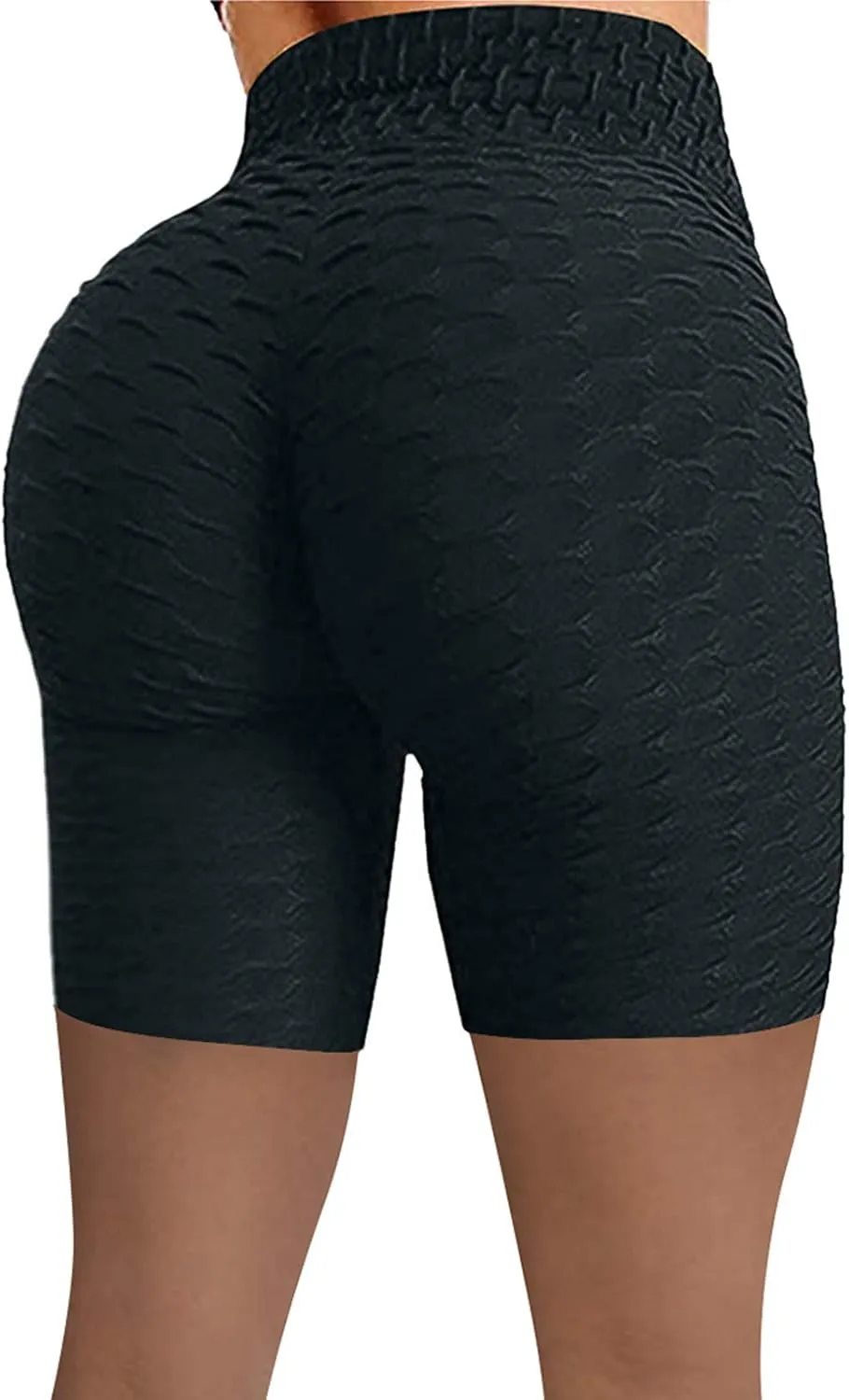 Tummy Control Yoga Shorts High Waisted Solid Elastic Workout Shorts Butt Lifting Comfy Exercise Women's Biker Shorts