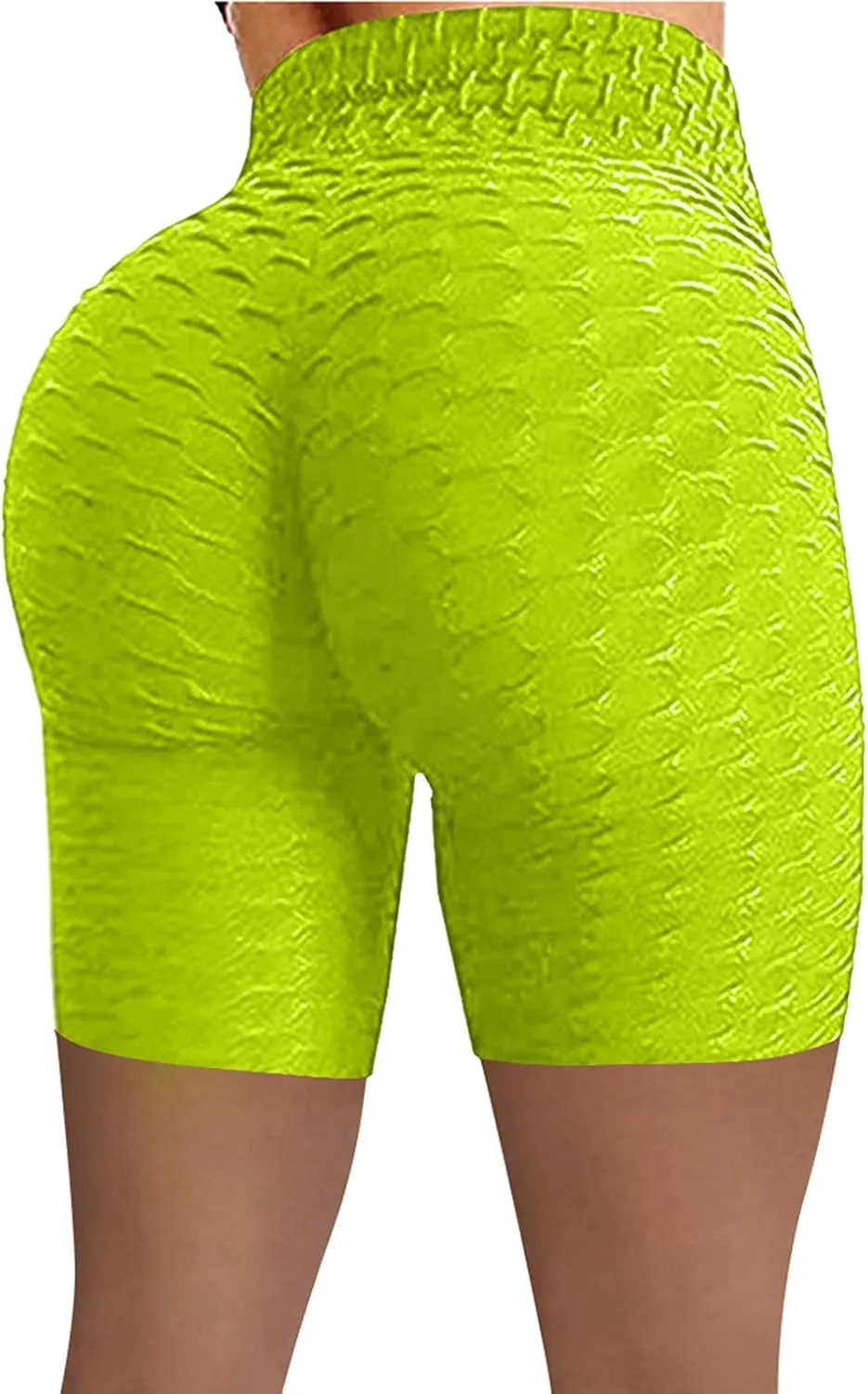 Tummy Control Yoga Shorts High Waisted Solid Elastic Workout Shorts Butt Lifting Comfy Exercise Women's Biker Shorts