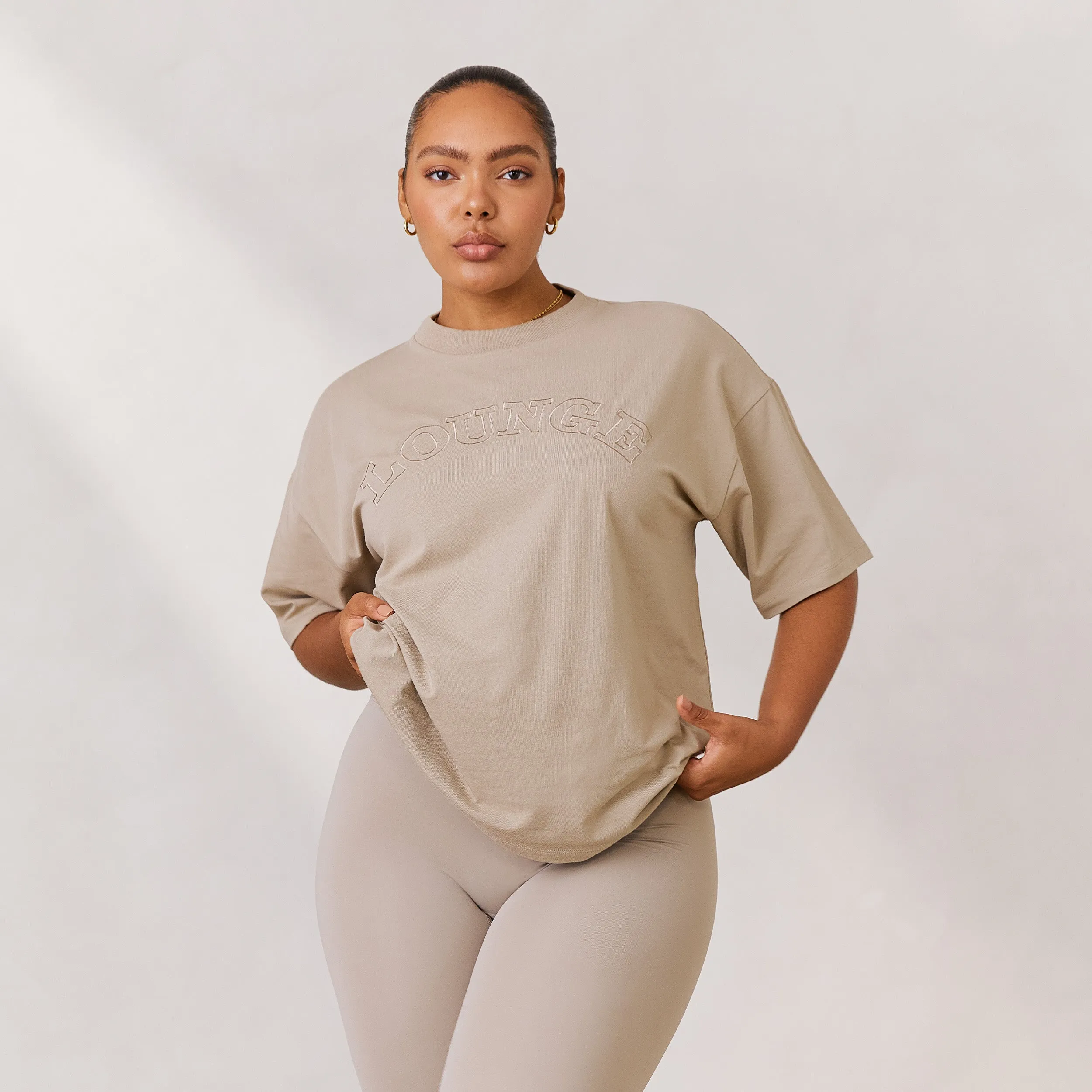 Varsity Oversized T-Shirt - Oat