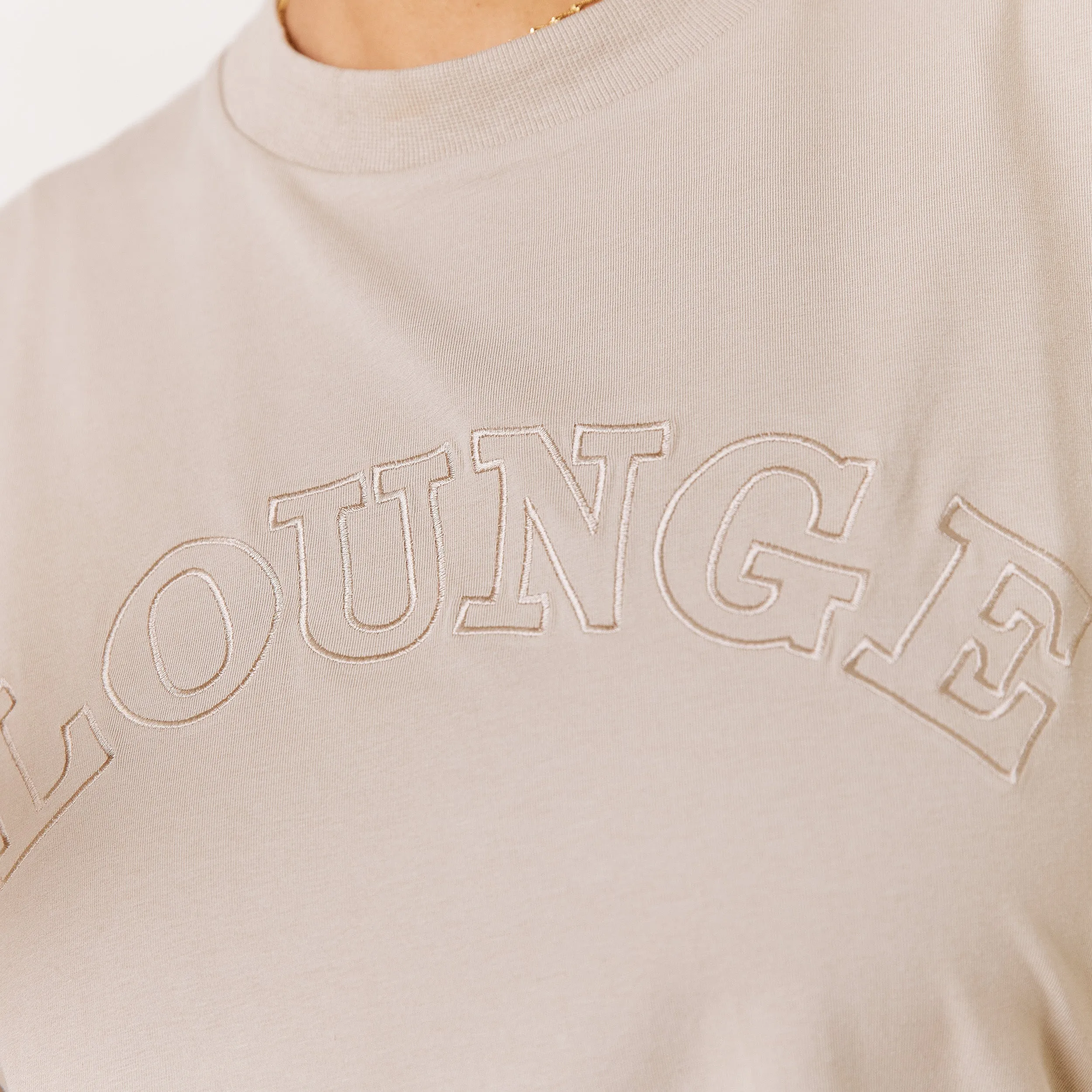Varsity Oversized T-Shirt - Oat