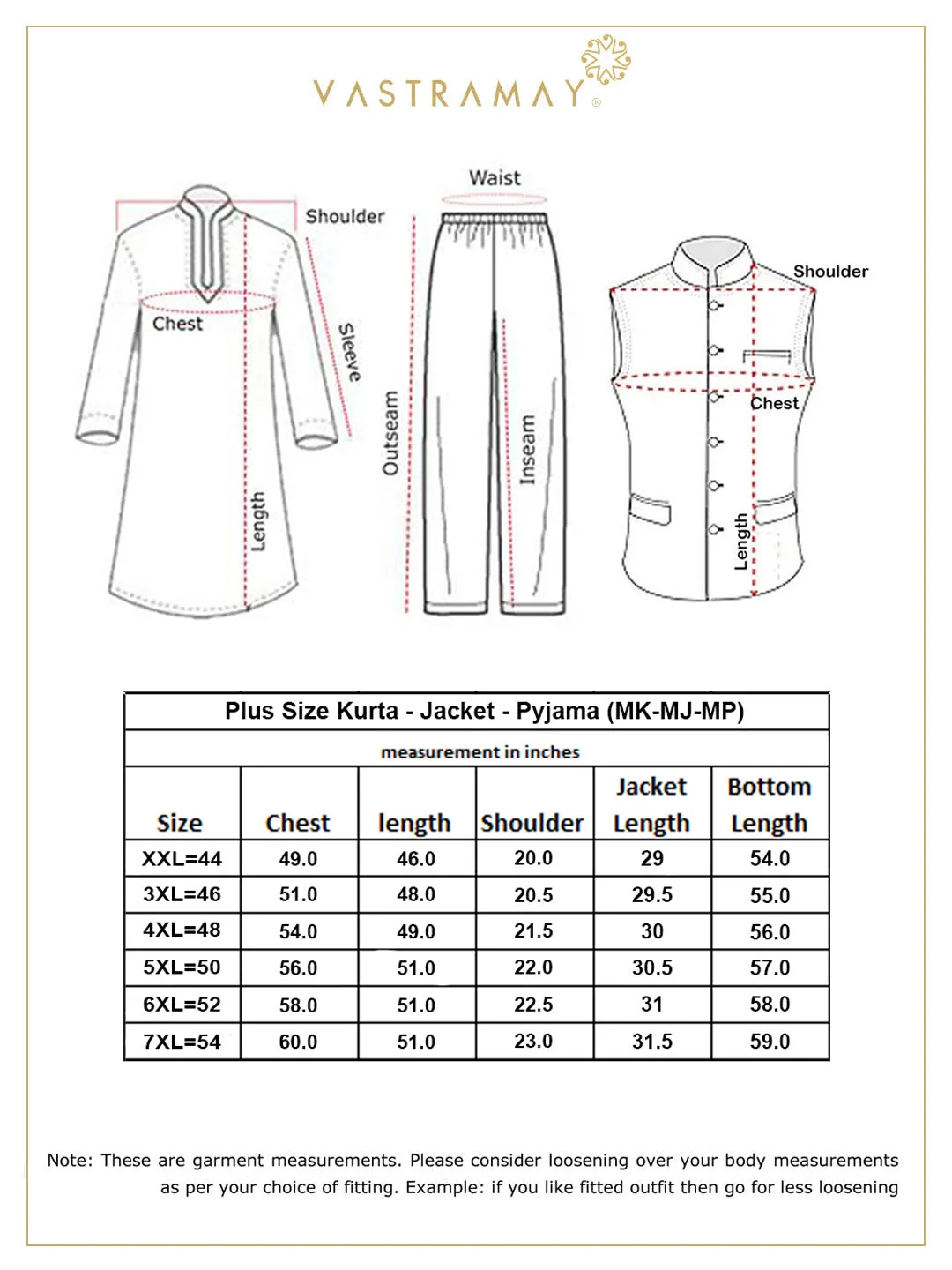 VASTRAMAY Men's Pink and Brown Jacket Kurta