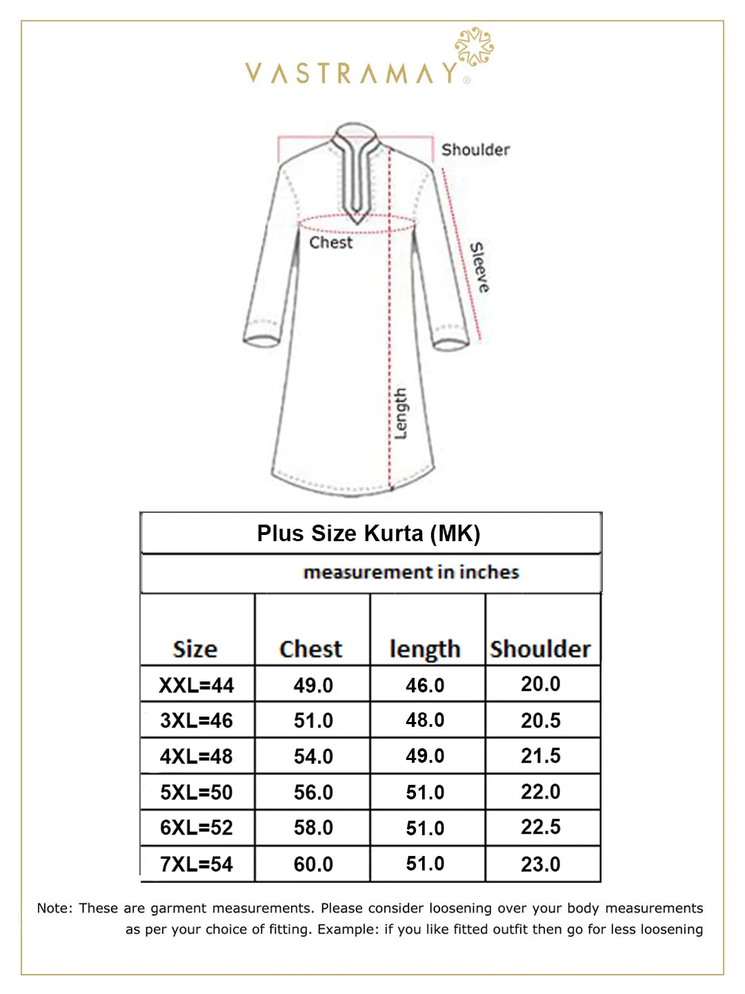 VASTRAMAY Men's Plus Size Mustard Cotton Kurta