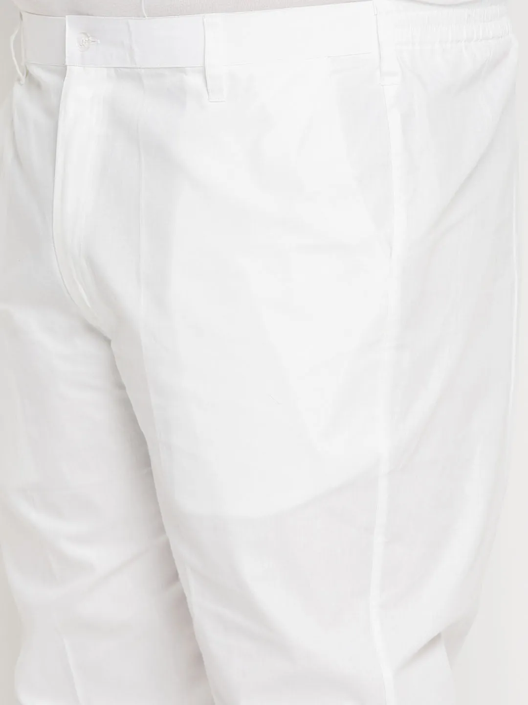 VASTRAMAY White Chikankari Embroidered Kurta Set