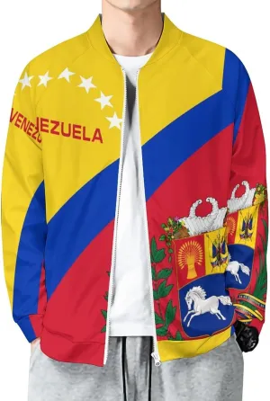 Venezuela Flag Lightweight Bomber Jacket Men Golf Fashion Coat Track Jackets Casual Windbreaker Shirt