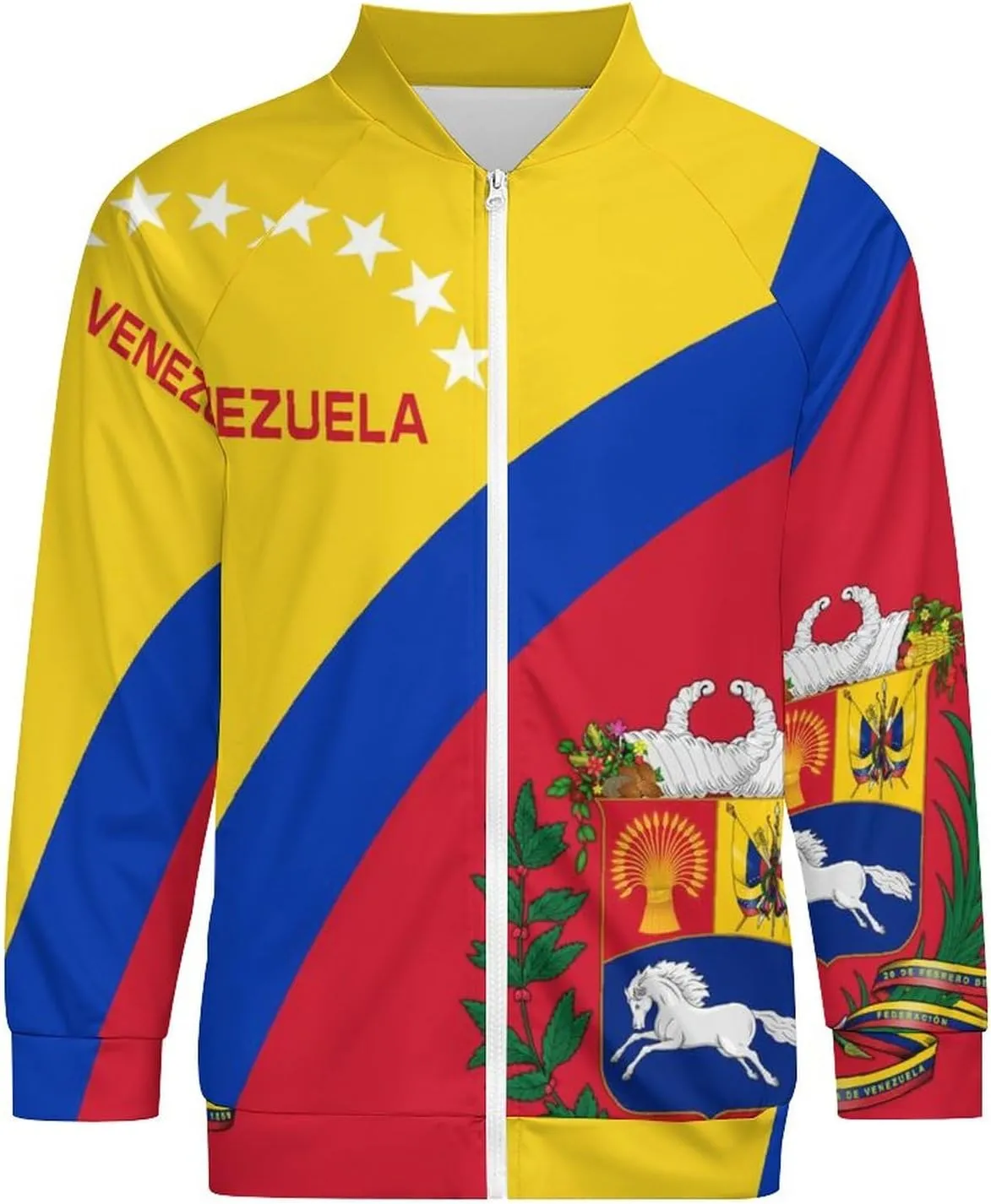 Venezuela Flag Lightweight Bomber Jacket Men Golf Fashion Coat Track Jackets Casual Windbreaker Shirt