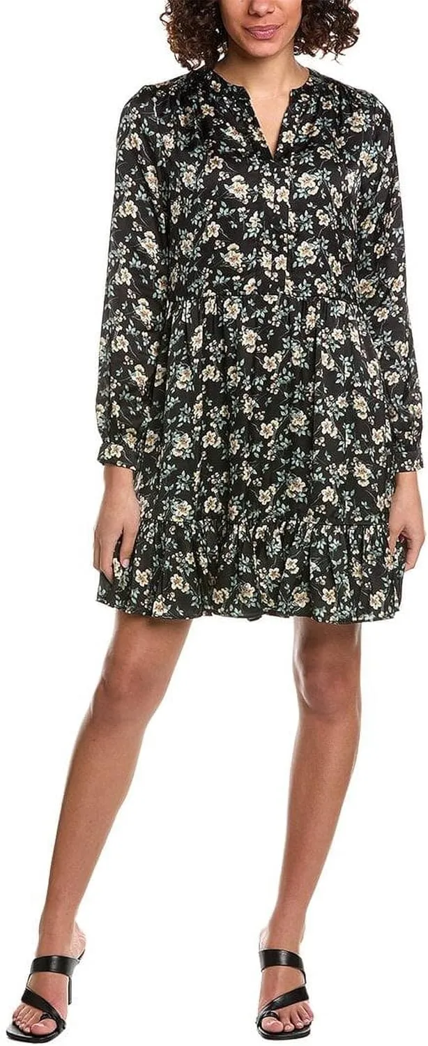 Vince Camuto Womens Mini Floral Print Sheath Dress