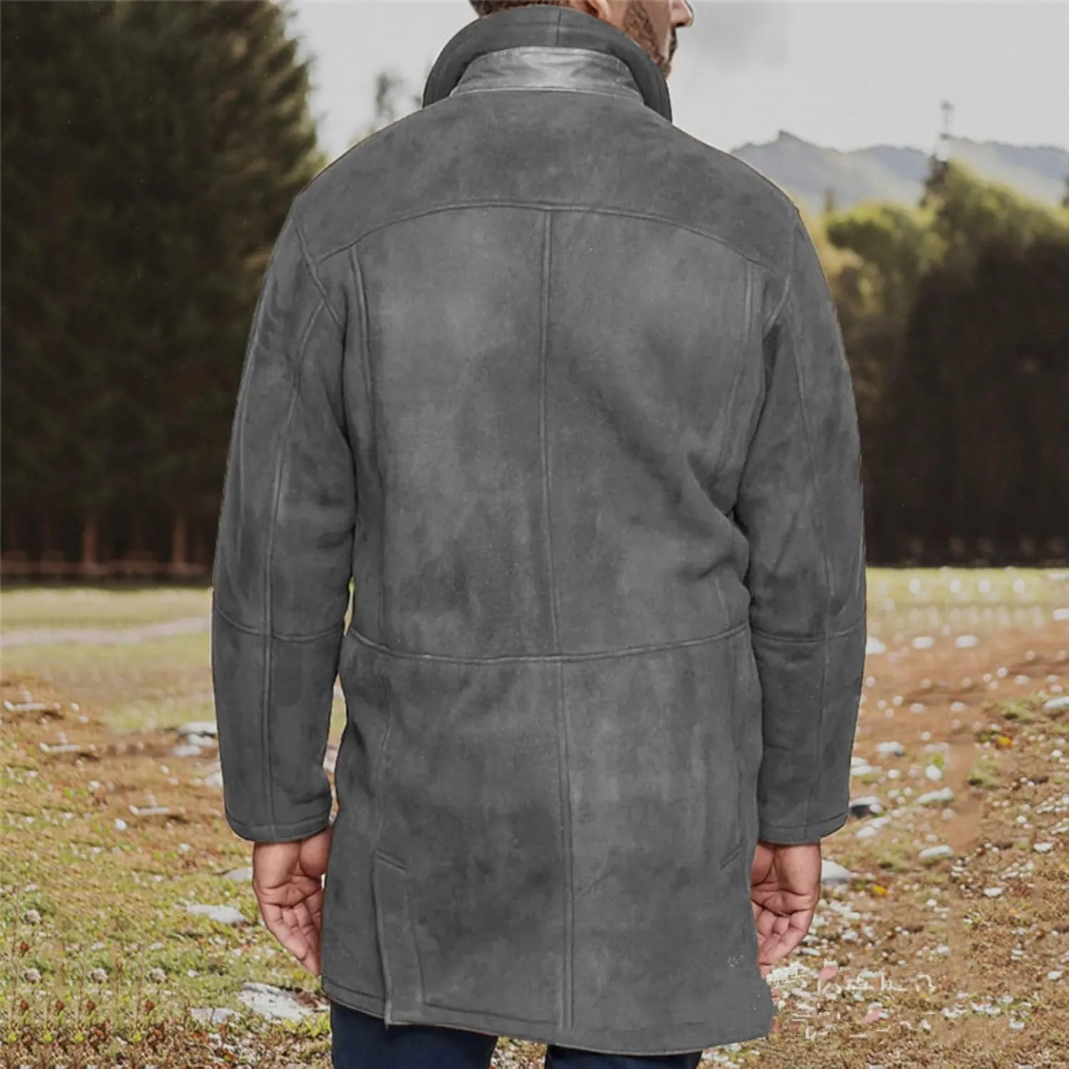Vintage Brown Faux Leather Jacket Cowhide Distressed Leather Jacket Classic Suede Leather Jacket Shirt Collar Jackets