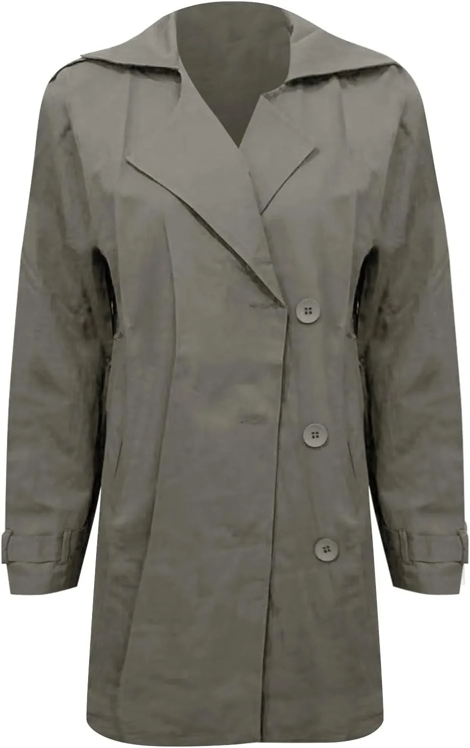 Warm Winter Overcoat with Pockets Men's Solid Color Stand-collar Lengthened Jacket Single Breasted Coat Trench