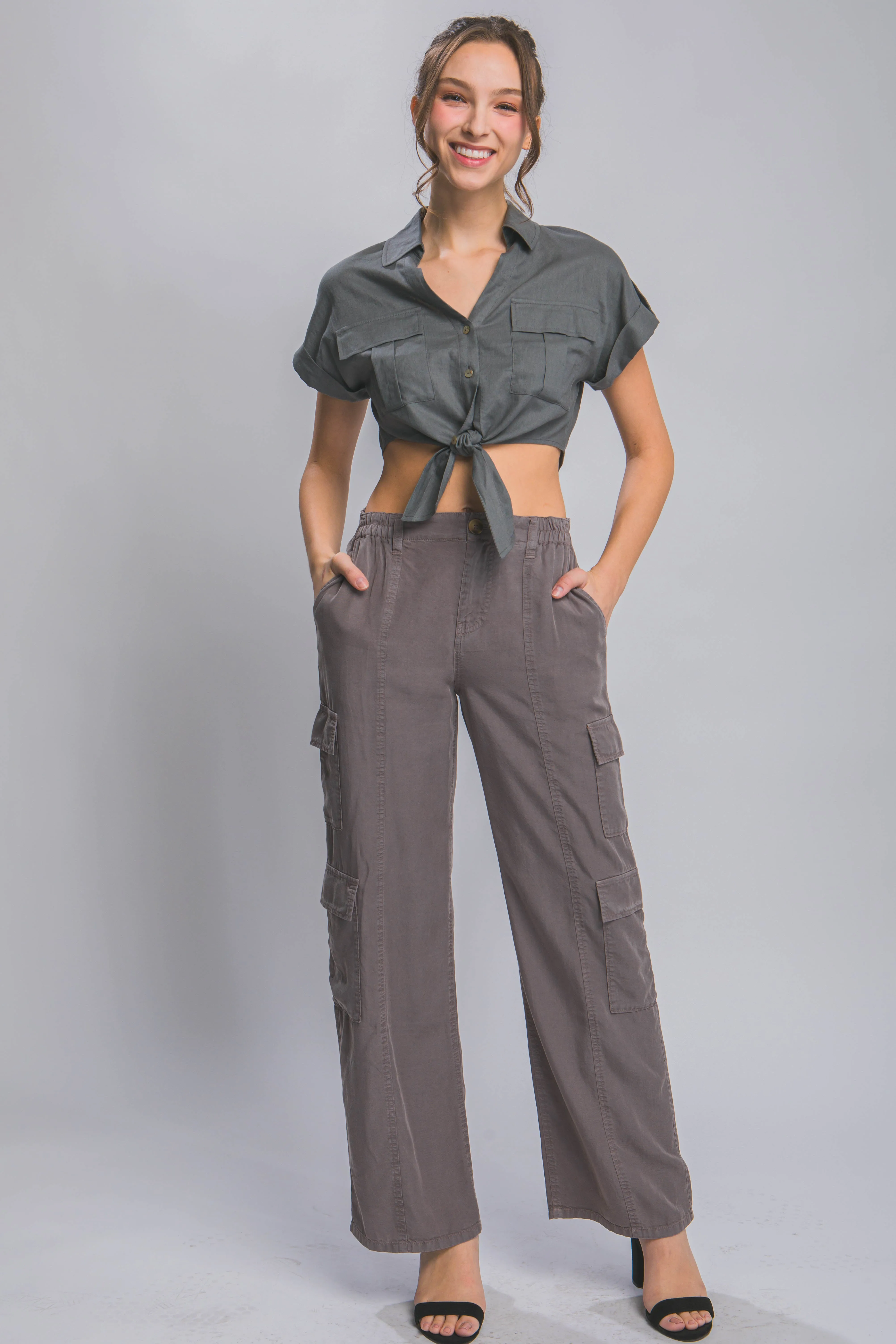 Wide Leg Cargo Pants