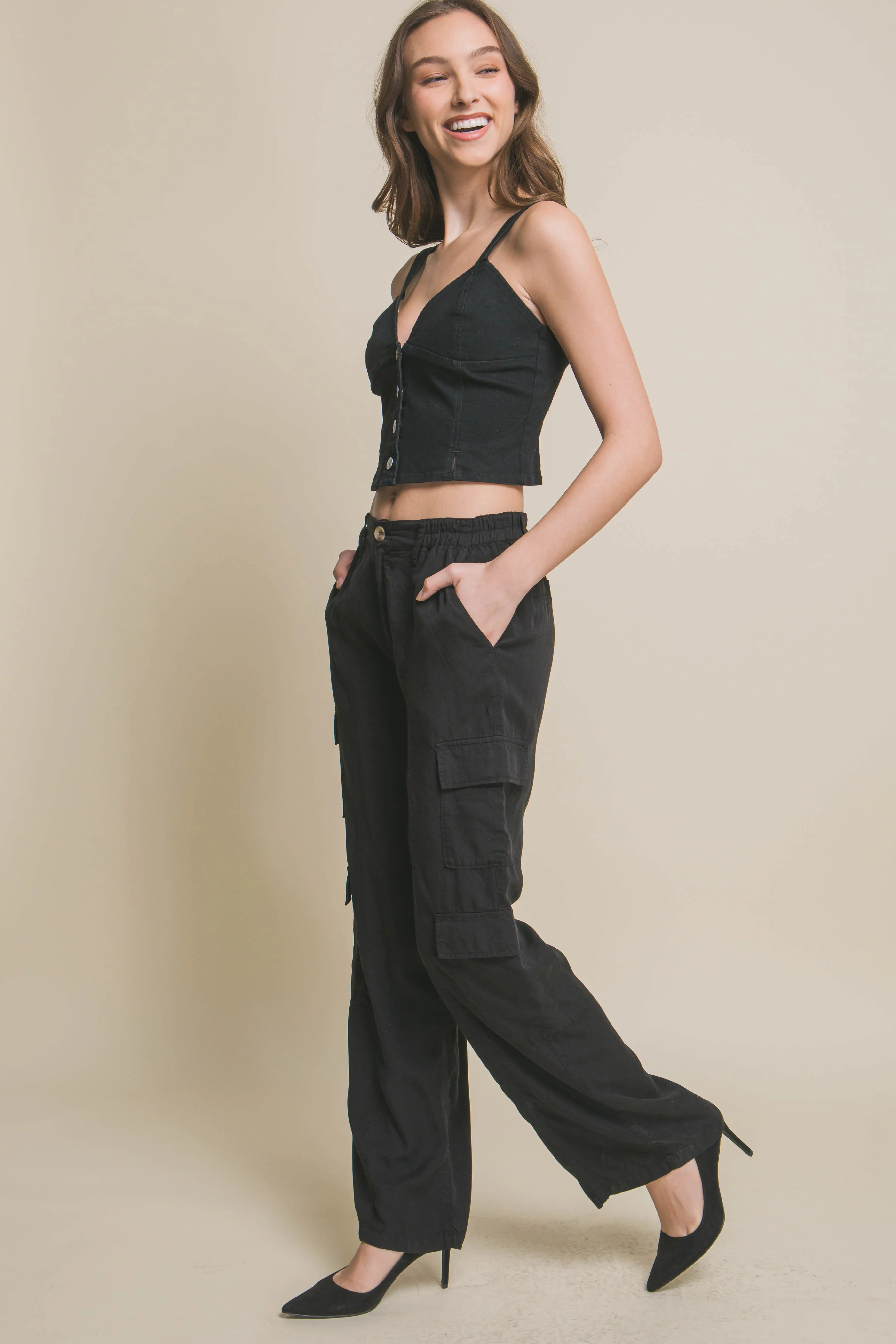 Wide Leg Cargo Pants