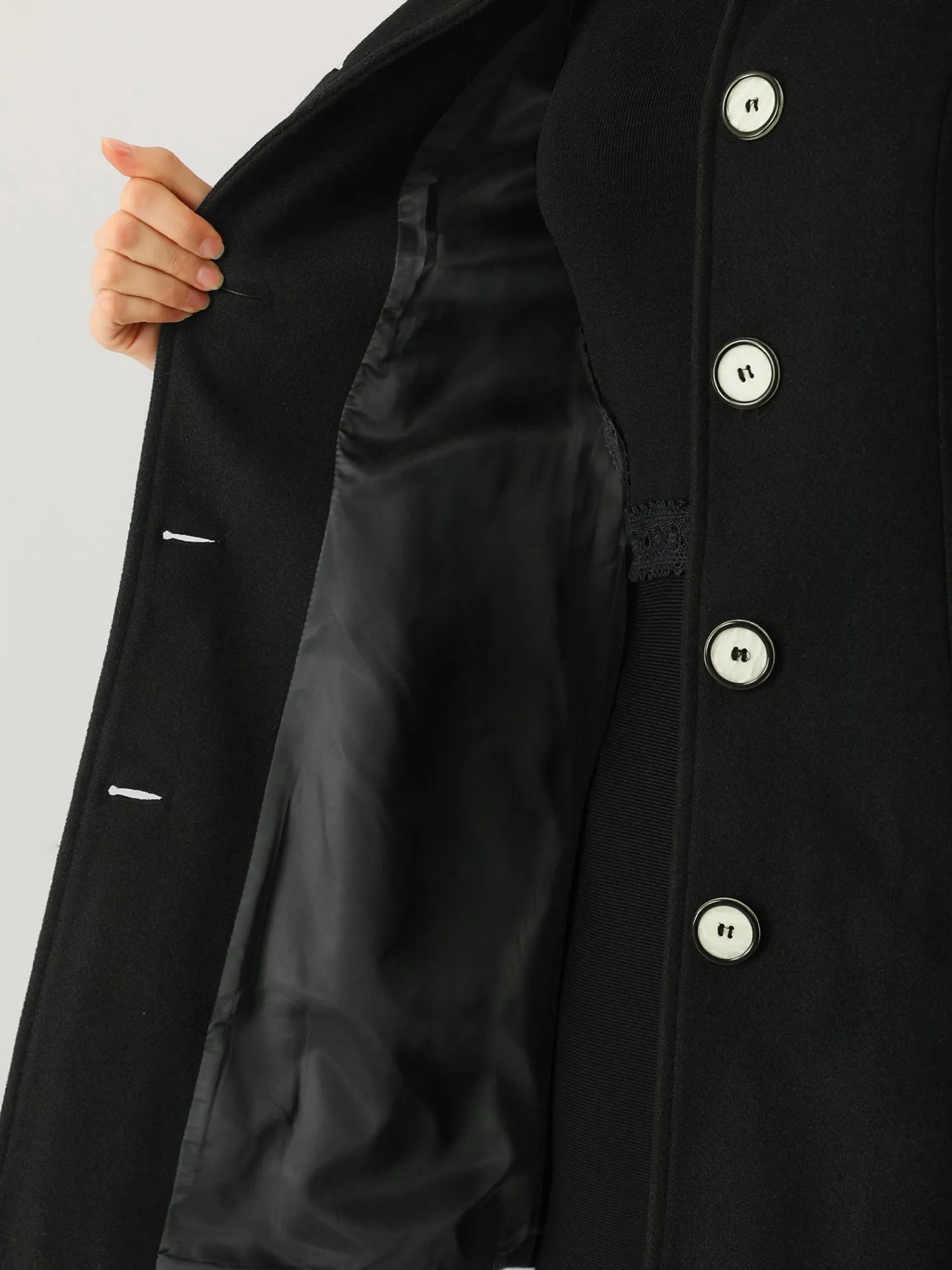 Winter Elegant Lapel Collar Long Trench Coat
