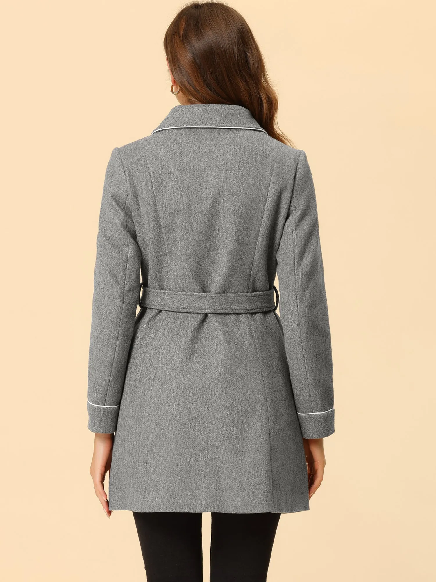Winter Elegant Lapel Collar Long Trench Coat