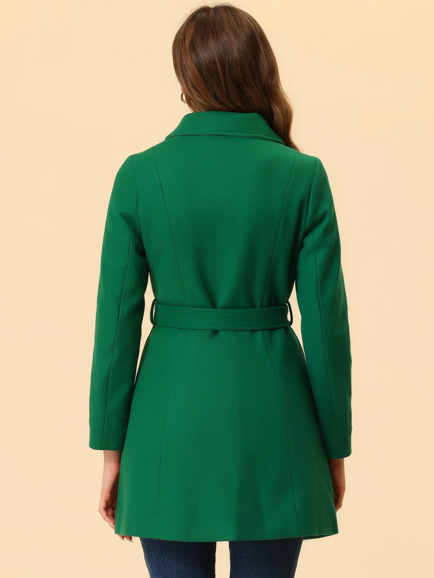 Winter Elegant Lapel Collar Long Trench Coat