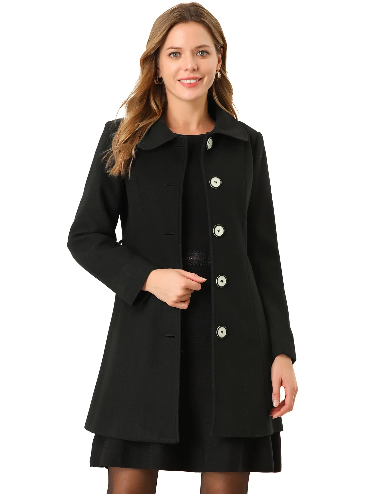Winter Elegant Lapel Collar Long Trench Coat