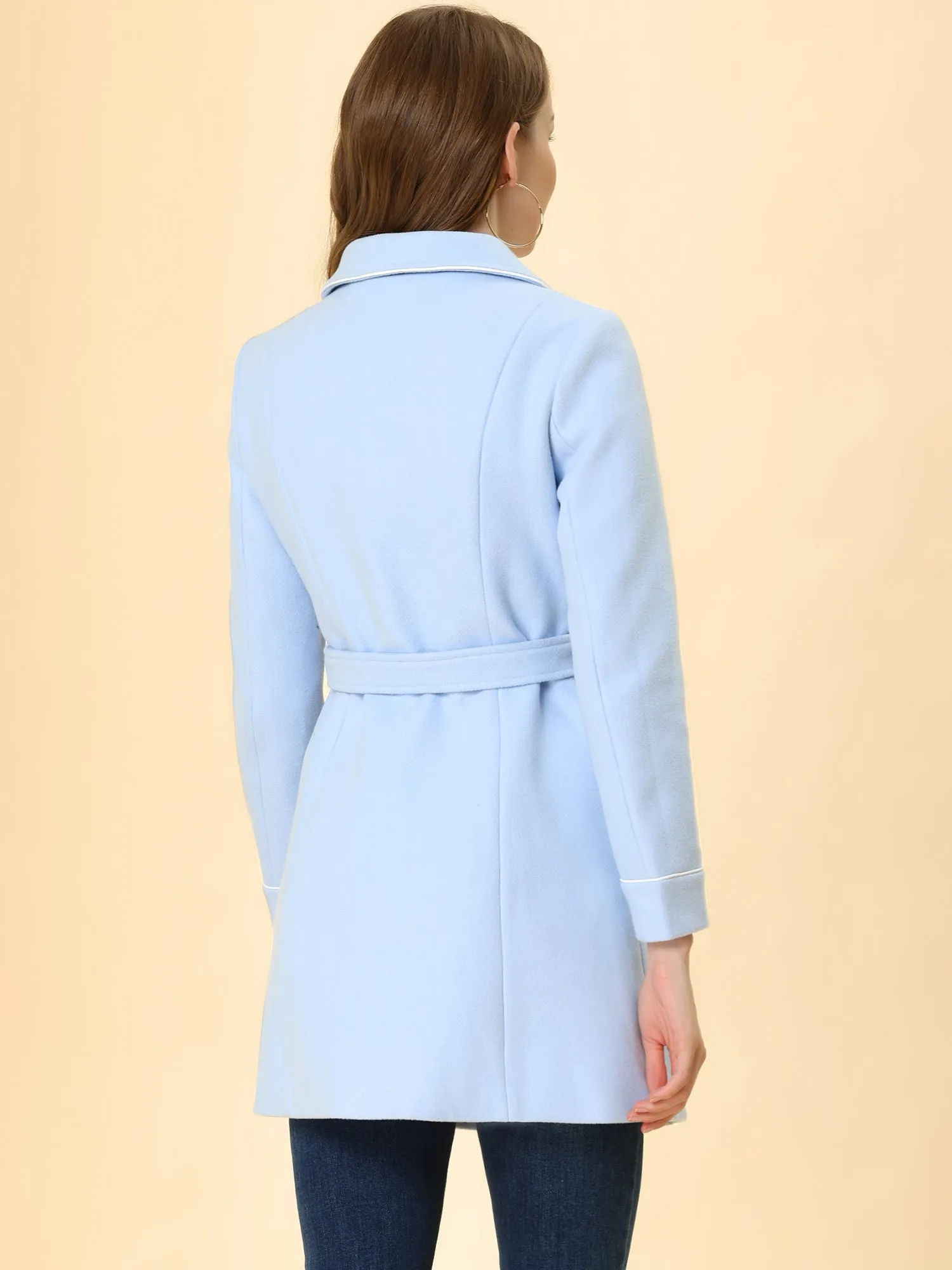 Winter Elegant Lapel Collar Long Trench Coat