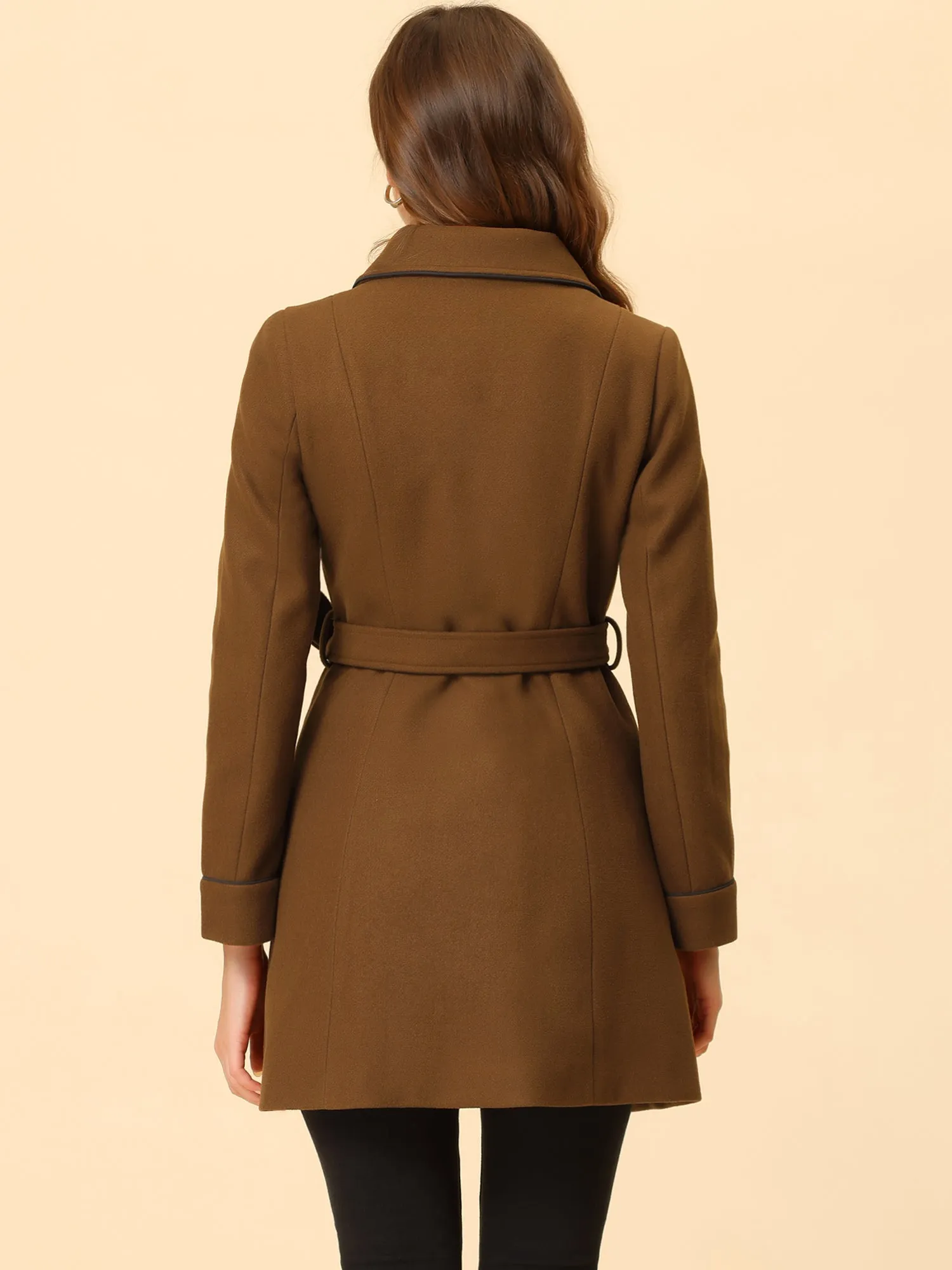 Winter Elegant Lapel Collar Long Trench Coat