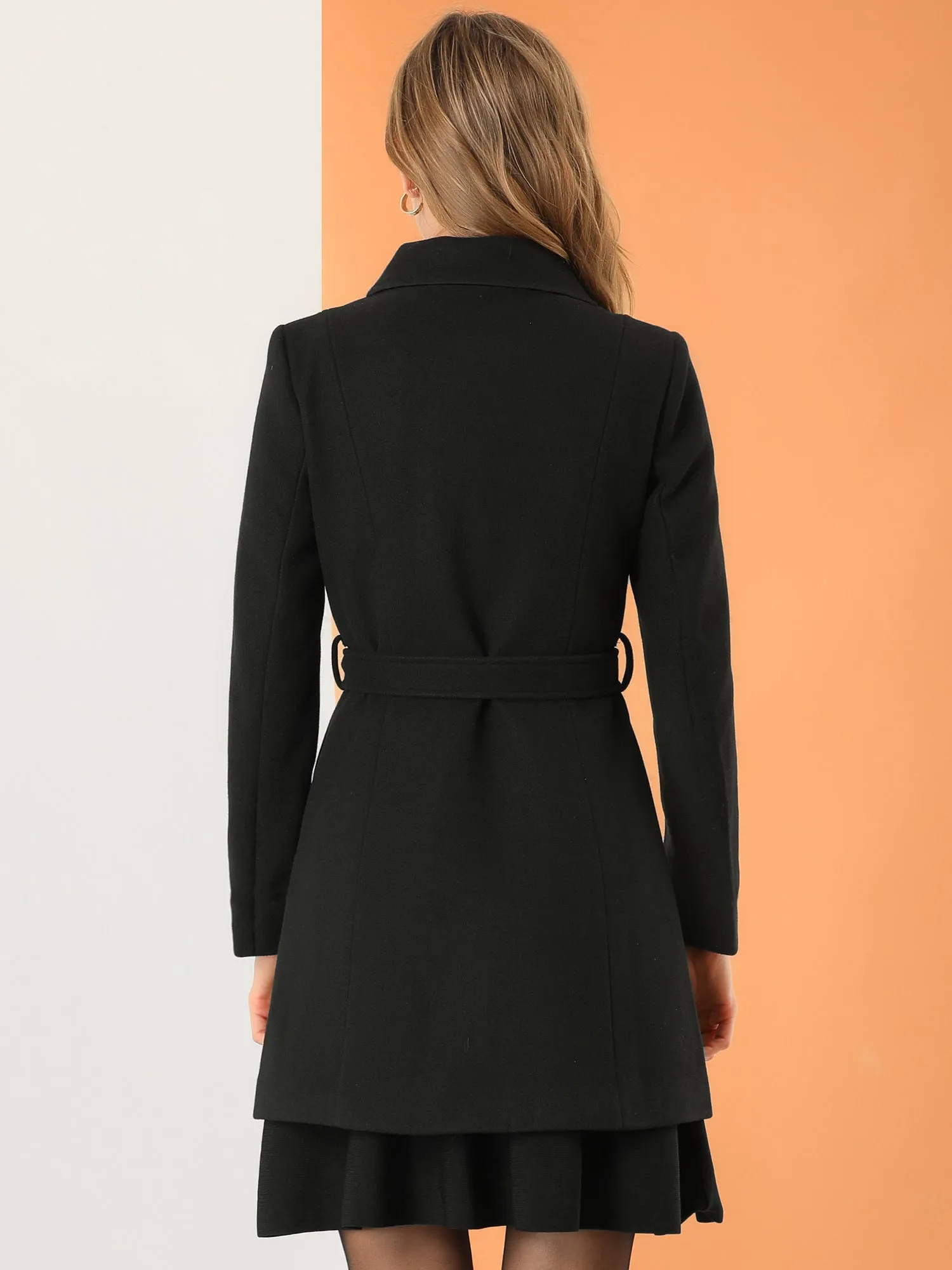 Winter Elegant Lapel Collar Long Trench Coat