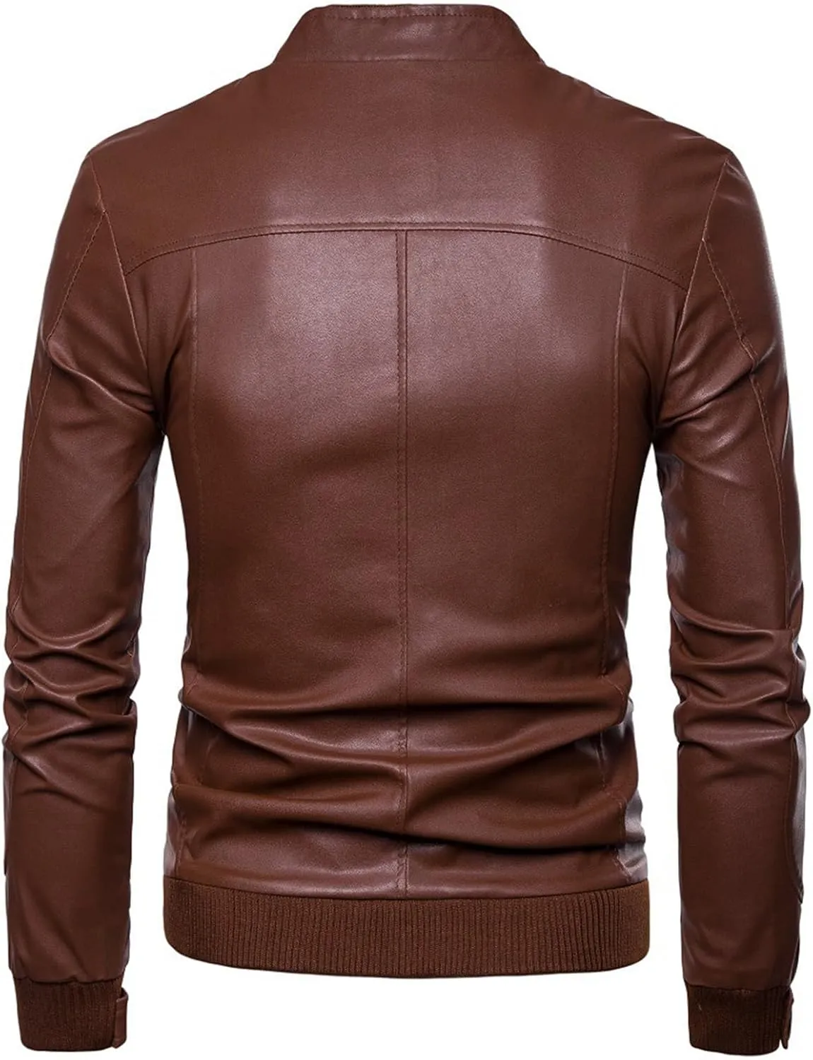 Winter Jackets for Men Jacket PU Leather Long Sleeve Autumn Stand Collar Club Coat Mens Jackets Casual Stylish Coat