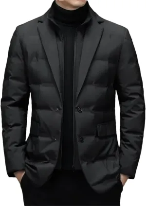 Winter Men's Down Jacket Suit Scarf Collar Down Jacket Male Winter Down Jacket Coat