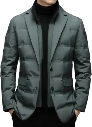 Winter Men's Down Jacket Suit Scarf Collar Down Jacket Male Winter Down Jacket Coat