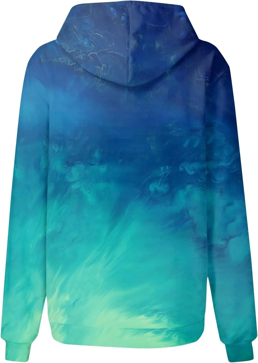Women Cute Hoodies, Women's Fashion Crewneck Sweatshirts Graphic Daily Long Sleeve Gradient Patchwork Hoodies