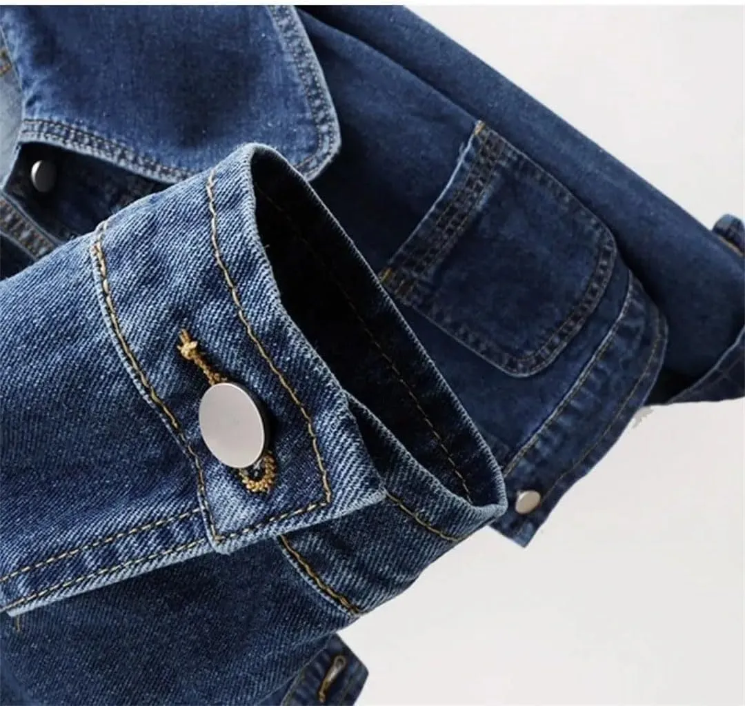 Women Denim Jackets Long Sleeve Short Denim Coat Jeans Jackets Outerwear