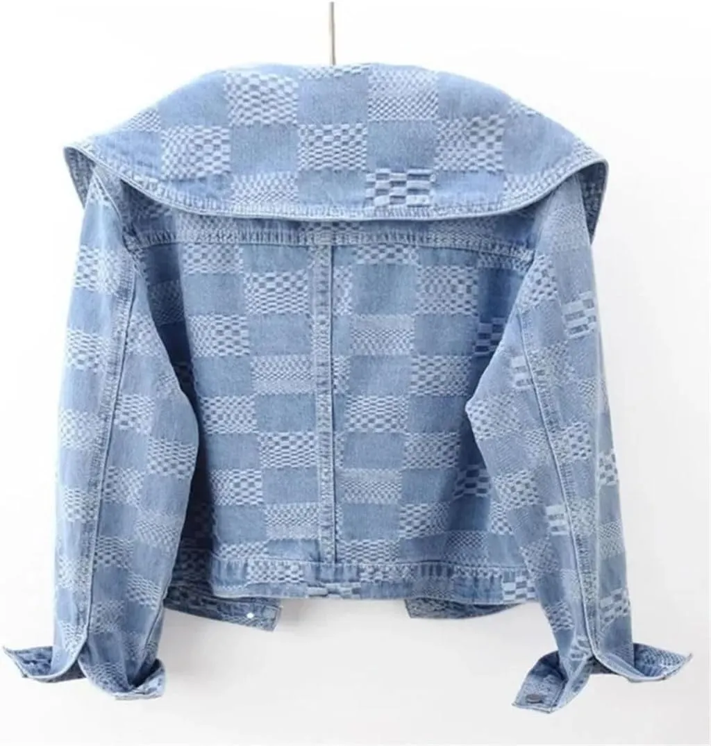 Women Denim Jackets Long Sleeve Short Denim Coat Jeans Jackets Outerwear