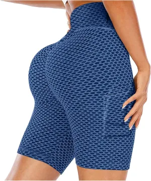 Women High Elastic Waist Gym Sports Shorts Honeycomb Mesh Workout Comfy Shorts Athletic Scrunch Lounge Shorts Leggings