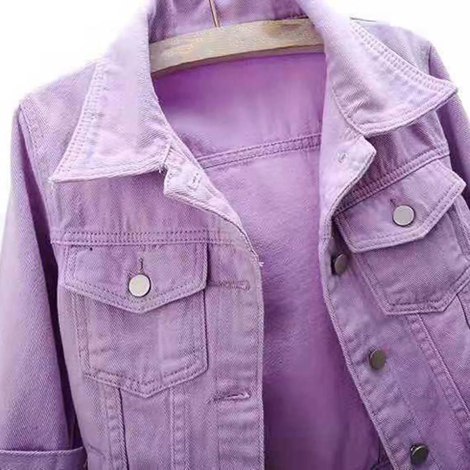 Women Short Sleeve Denim Jacket Button Down Shawl Stretch Denim Jean Jacket Classic Casual Denim Cardigan Top