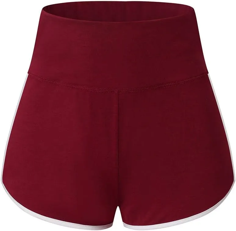 Women Workout Shorts Plus Size High Waisted Tummy Control Butt Lifting Booty Shorts Summer Casual Gym Running Biker Shorts
