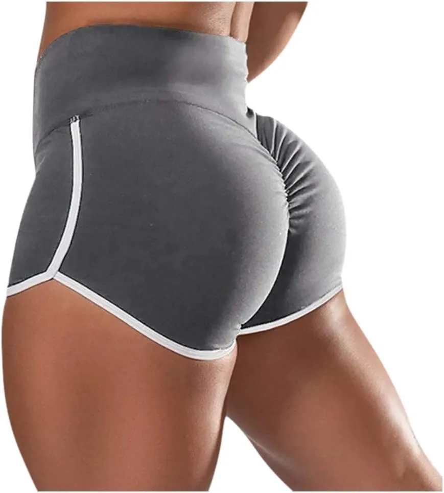 Women Workout Shorts Plus Size High Waisted Tummy Control Butt Lifting Booty Shorts Summer Casual Gym Running Biker Shorts