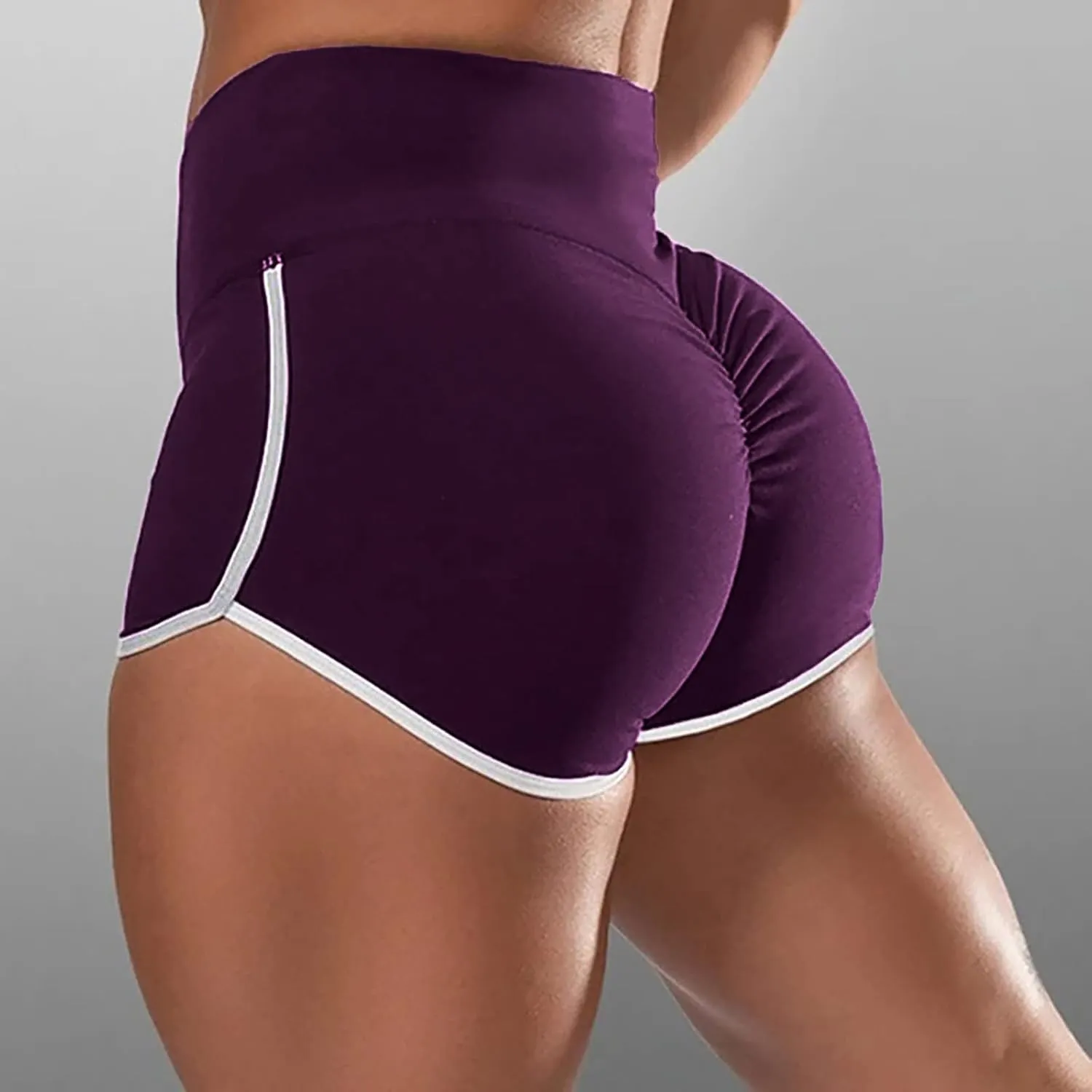 Women Workout Shorts Plus Size High Waisted Tummy Control Butt Lifting Booty Shorts Summer Casual Gym Running Biker Shorts