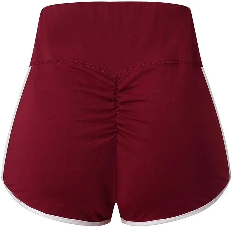 Women Workout Shorts Plus Size High Waisted Tummy Control Butt Lifting Booty Shorts Summer Casual Gym Running Biker Shorts