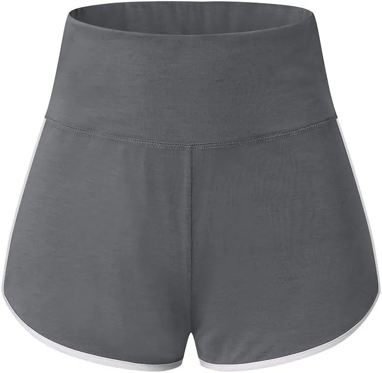 Women Workout Shorts Plus Size High Waisted Tummy Control Butt Lifting Booty Shorts Summer Casual Gym Running Biker Shorts