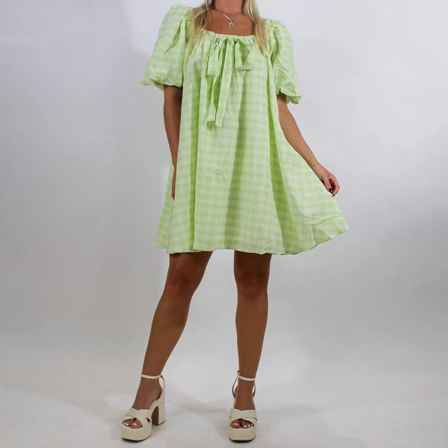 Women Y2k Babydoll Mini Dress Bow Tie Spaghetti Strap Flowy Homecoming Dress Cocktail Party Short Ruffle Dress