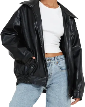 Womens 2024 Fashion Solid Jacket Coat Casual Comfy Slim Outwear Long Sleeve Zipper Overcoat Daily Work Outdoor Clothes