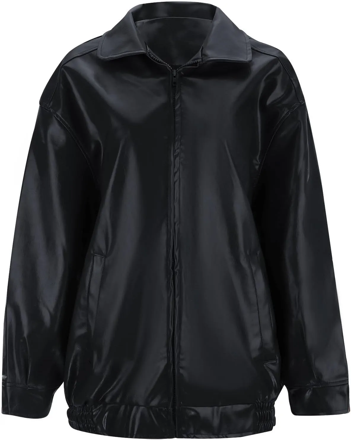 Womens 2024 Fashion Solid Jacket Coat Casual Comfy Slim Outwear Long Sleeve Zipper Overcoat Daily Work Outdoor Clothes