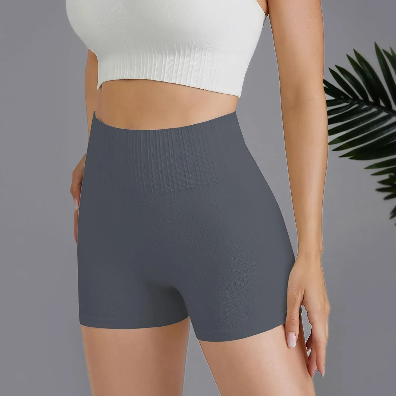 Womens Active Shorts Tummy Control Butt Lifting High Waist Short Leggings Athletic Gym Yoga Pants with Pockets