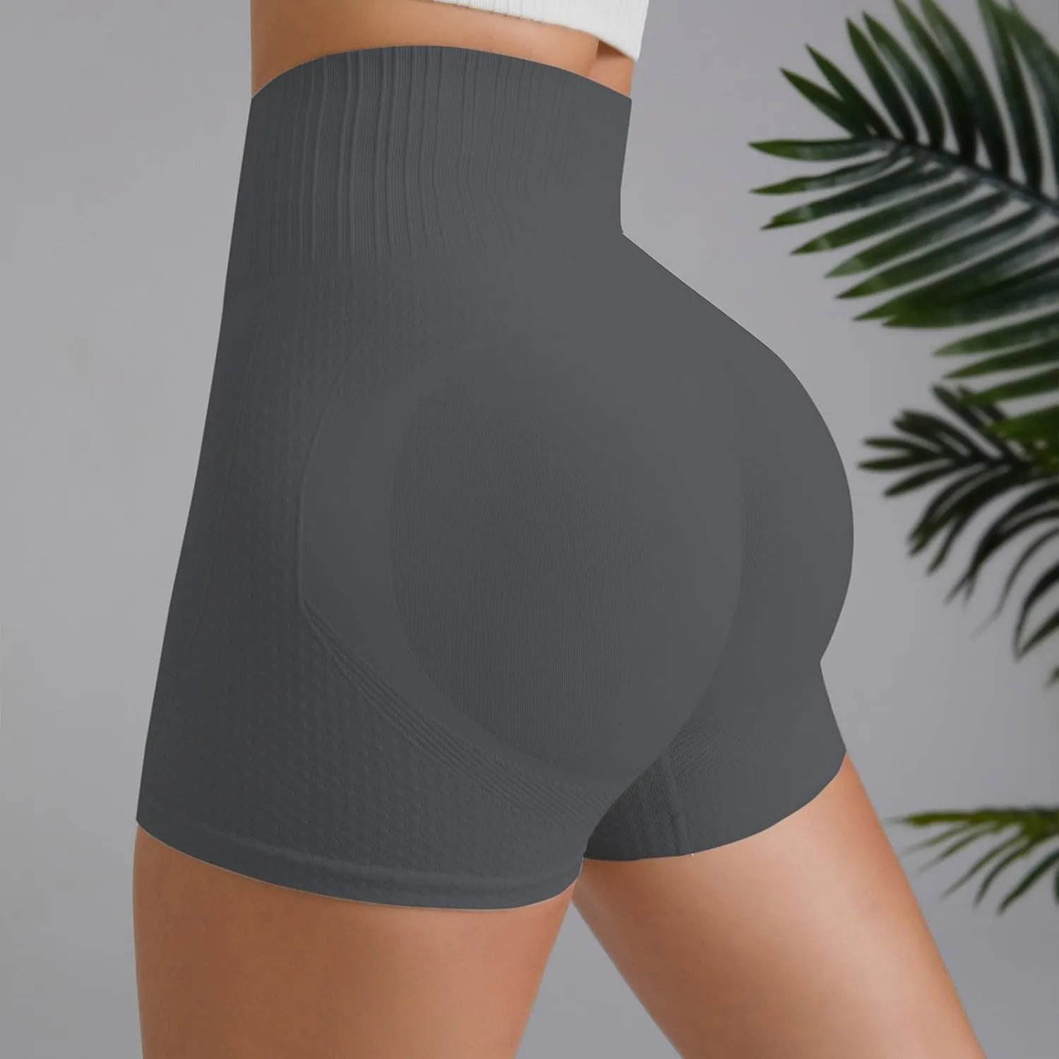 Womens Active Shorts Tummy Control Butt Lifting High Waist Short Leggings Athletic Gym Yoga Pants with Pockets