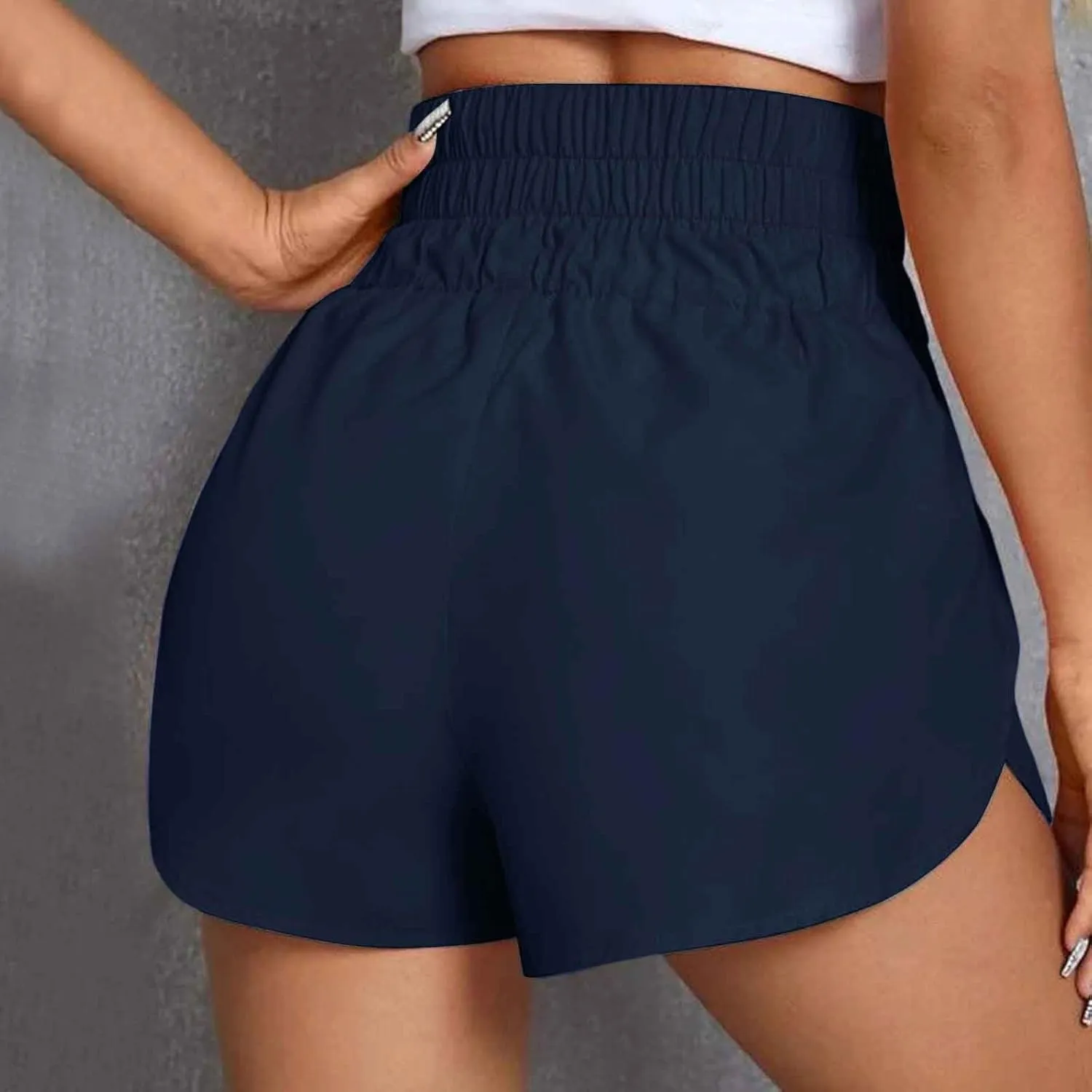 Womens Athletic Shorts High Waisted Running Shorts Gym Workout Shorts Casual Comfy Sport Shorts with Pockets 2025