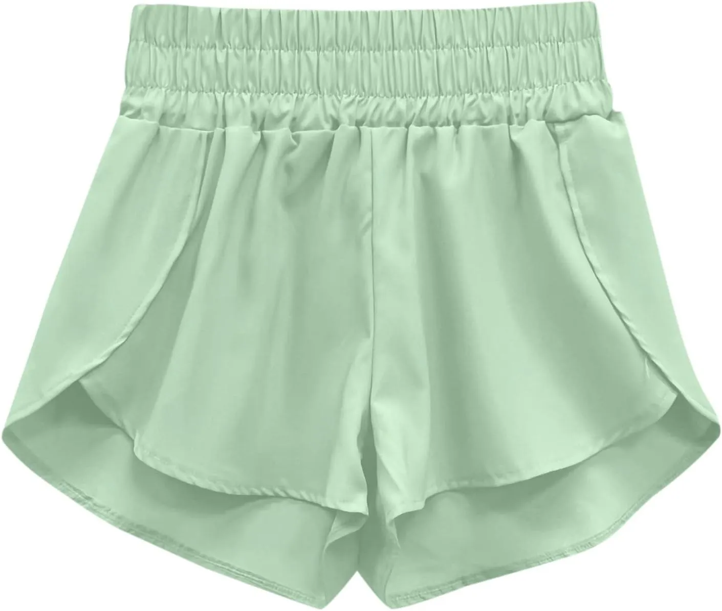 Women's Athletic Shorts High Waisted Running Shorts Pocket Sporty Short Gym Elastic Workout Shorts, XX-Large, Orange