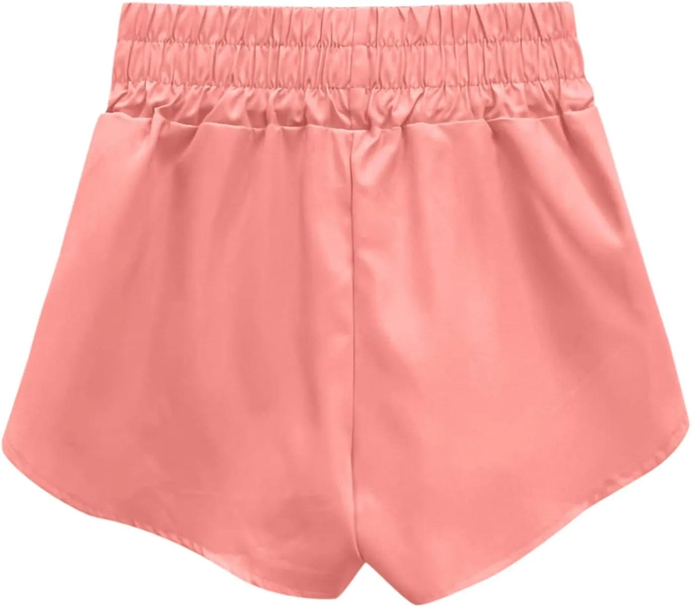 Women's Athletic Shorts High Waisted Running Shorts Pocket Sporty Short Gym Elastic Workout Shorts, XX-Large, Orange