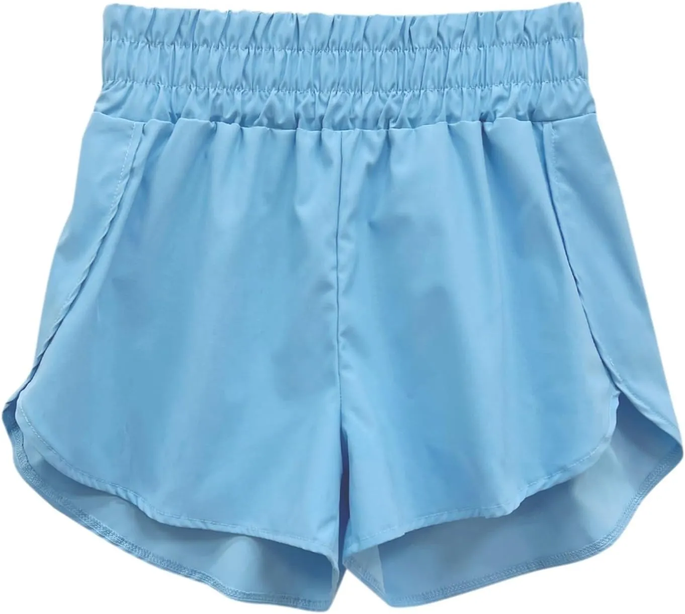 Women's Athletic Shorts Quick Drying High Waisted Side Slit Tennis Running Shorts Baggy Gym Elastic Workout Short