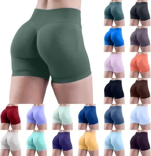 Womens Biker Shorts Seamless High Waisted Butt Lifting Soft Shorts Stretchy Breathable Workout Gym Impact Yoga Shorts