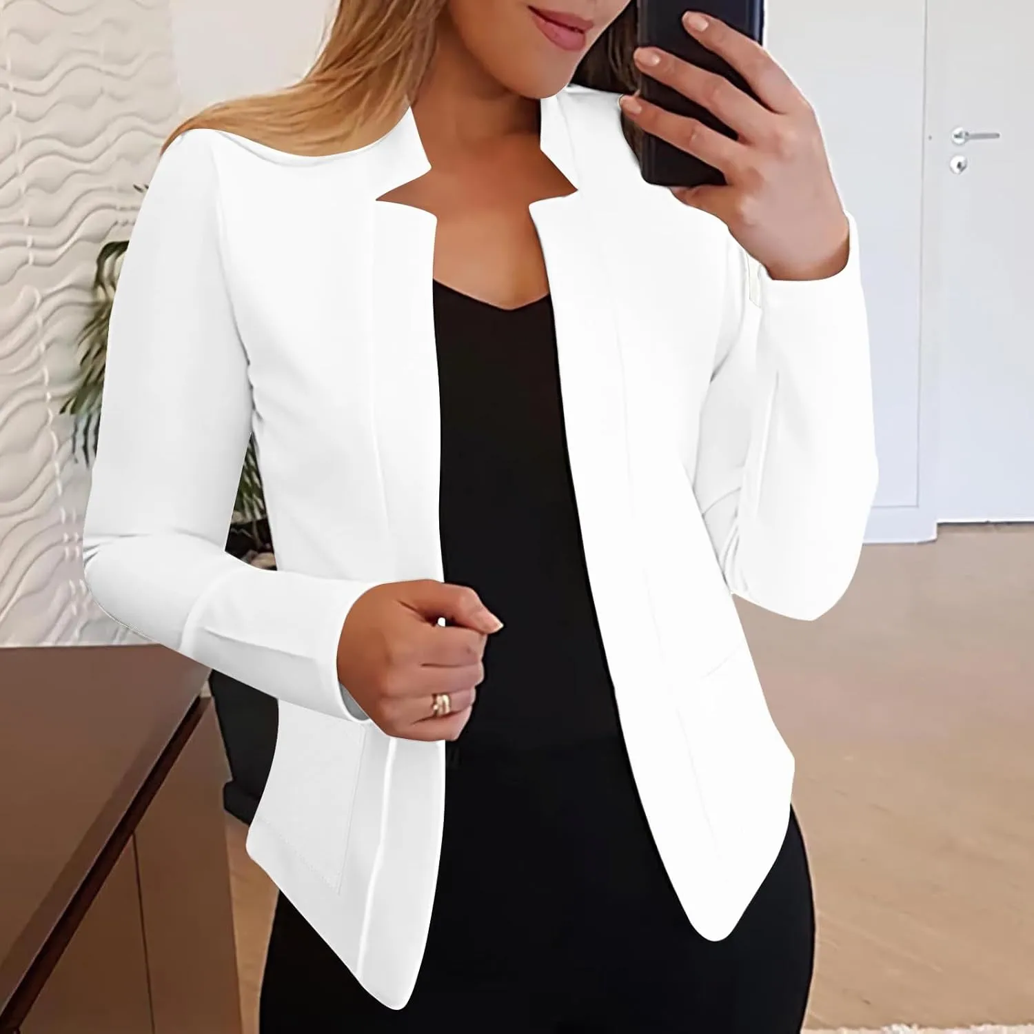 Womens Blazers Business Casual Fashion Fall Long Sleeve Petite Blazer Dressy Work Suit Jackets Office Attire