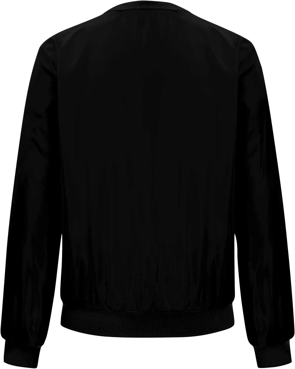 Women's Casual Floral Zip Up Bomber Jacket Spring Long Sleeve Coat Stand Collar Lightweight Short Outwear Tops