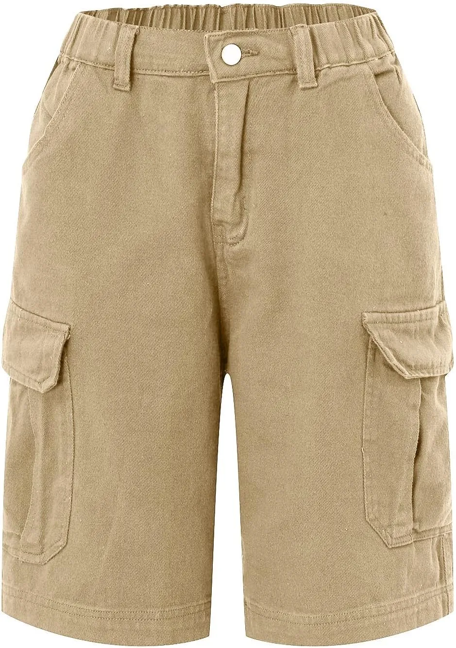 Womens Casual Shorts Bermuda Leopard Print High Waisted Wide Leg Shorts Relaxed Fit Lightweight Shorts with Pocket